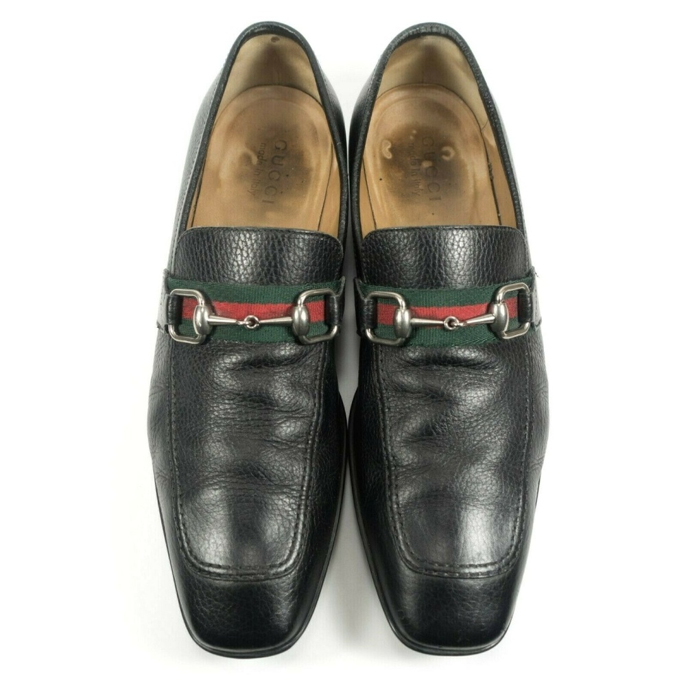 Gucci Horsebit Loafer Black Leather Slip On Shoes - Picture 3 of 8